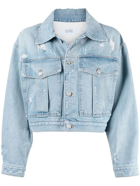 givenchy red word jacket|distressed blue jean jacket.